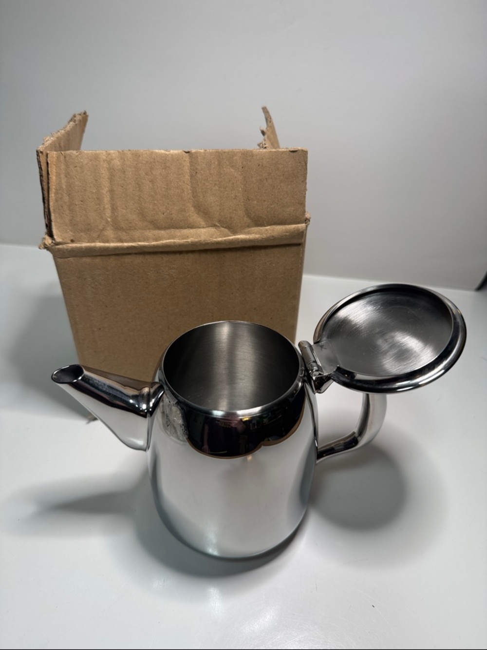 NEW Stainless Steel Coffee/Teapot with Lid 18/10 Pakistan spout filter quality - Picture 4 of 6